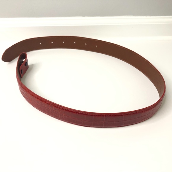 Reptilia Black Lizrd Belt & Red Alligator Belt 30 main image 2